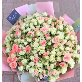 Buchet 51 miniroze pastel BR179